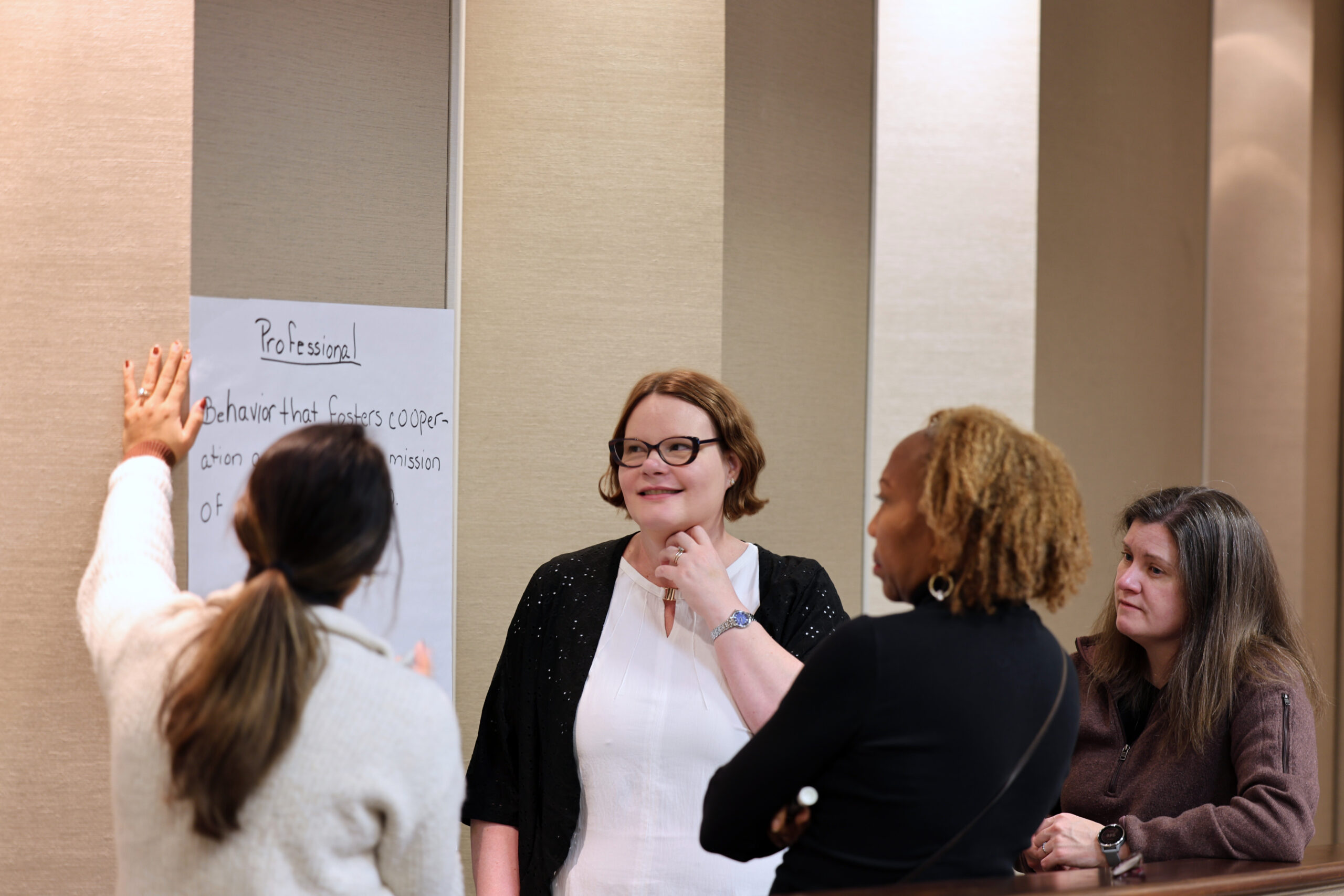 2024-2025 Leadership Academy participants engage in a group activity, fostering collaboration and teamwork.